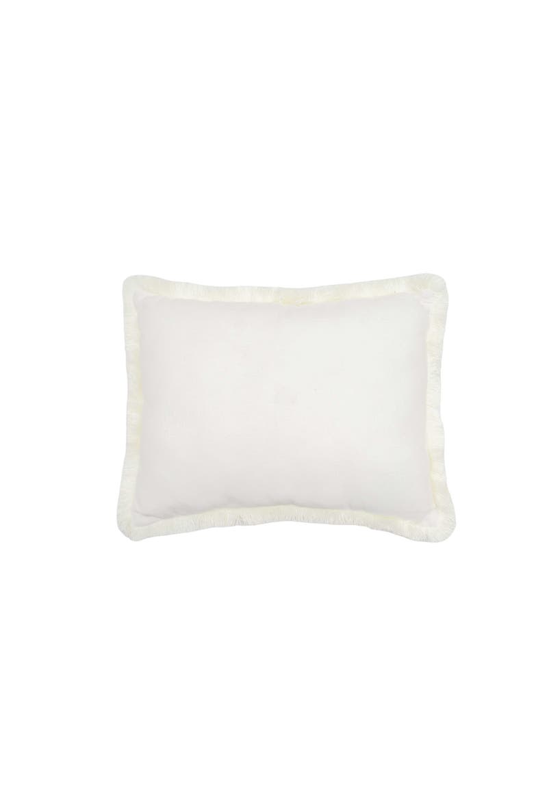 Ocean of Joy Starfish Holiday Tufted Fringed Lumbar Throw Pillow 12" x 16", Alternate, color, Blue