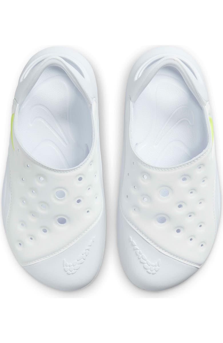 Nike Kids' Aquaswoosh Water Friendly Clog, Alternate, color, White/ Pure Platinum/ Volt