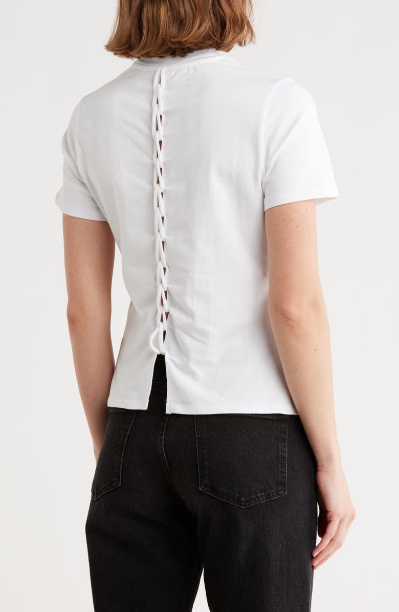 French Connection Justine Ruched Back T-Shirt, Alternate, color, Summer White