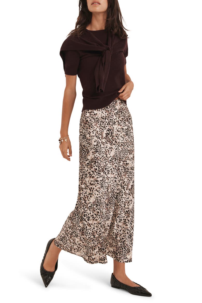 Animal Print Slip Skirt, Alternate, color, Neutral