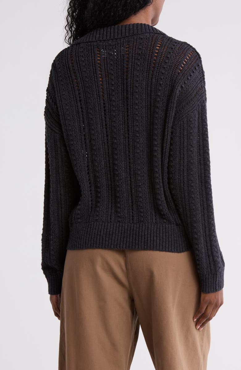 Lucky Brand Johnny Collar Textured Pullover Sweater, Alternate, color,