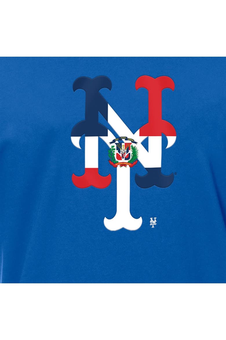 Men's New Era Royal New York Mets Dominican Republic Flag Logo T-Shirt, Alternate, color, Royal