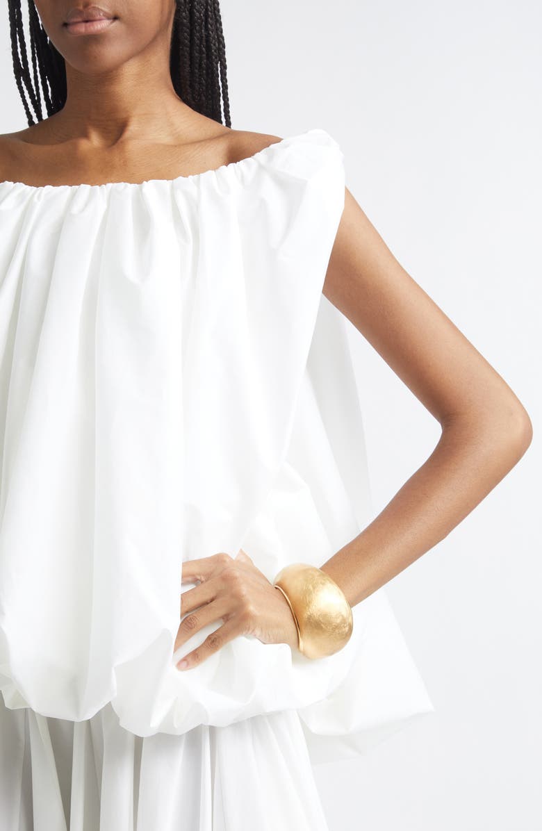 Jacquemus The Lavande Draped Bouffant Top, Alternate, color, White