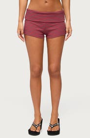 EDIKTED Monikah Stripe Micro Shorts