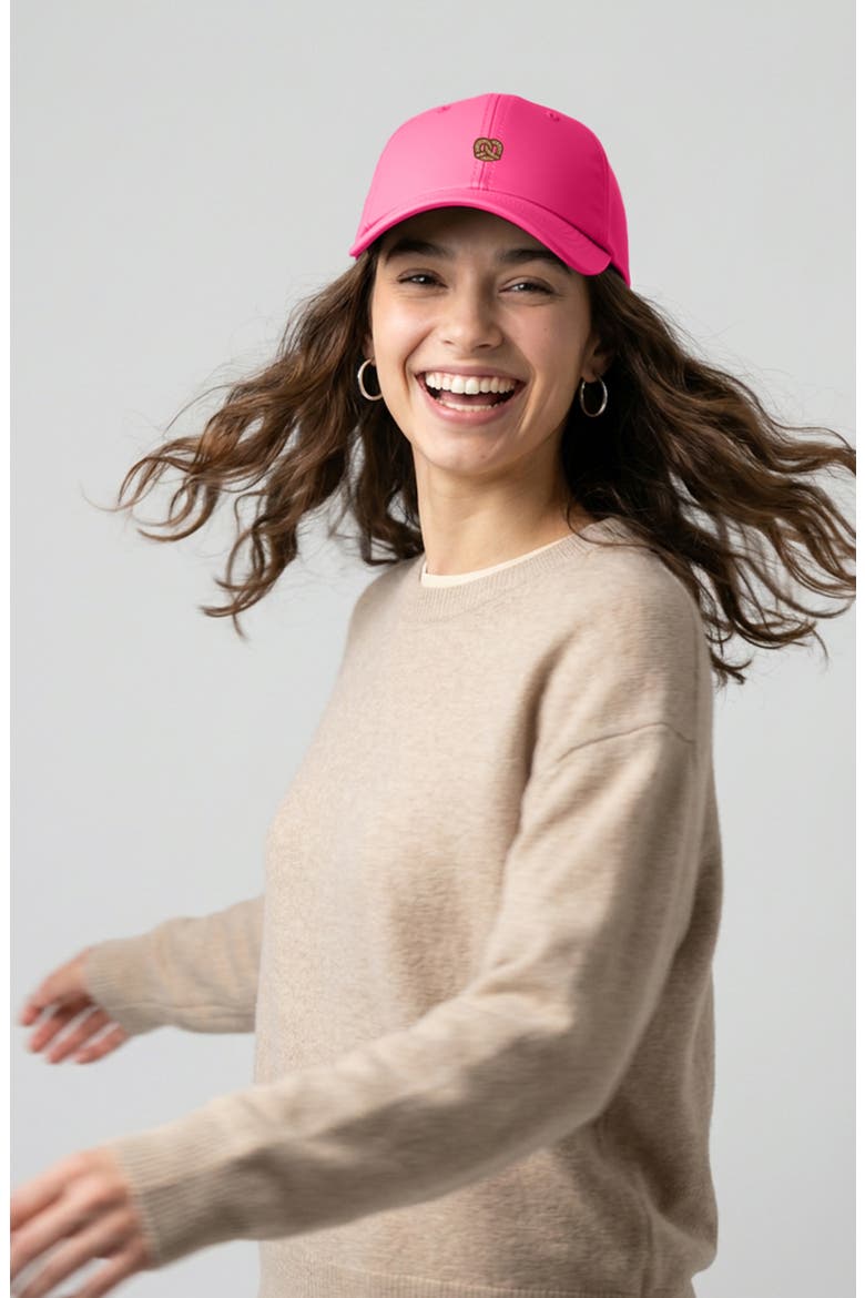 Pretzel Dad Cap, Alternate, color, Hot Pink
