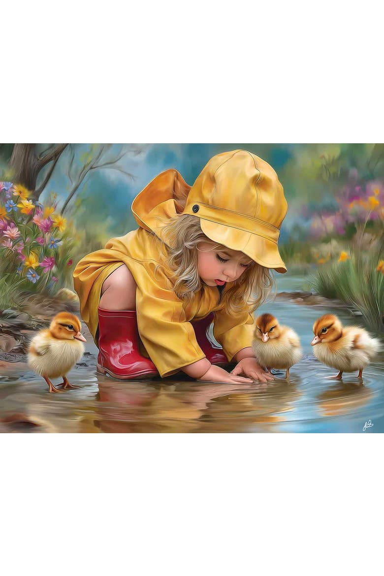 Playing in puddles 300 piece Jigsaw Puzzle for Adults, Alternate, color, Multicolor