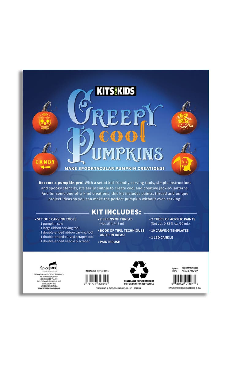 Kits For Kids Creepy Cool Pumpkins Kit, Alternate, color, Multicolored