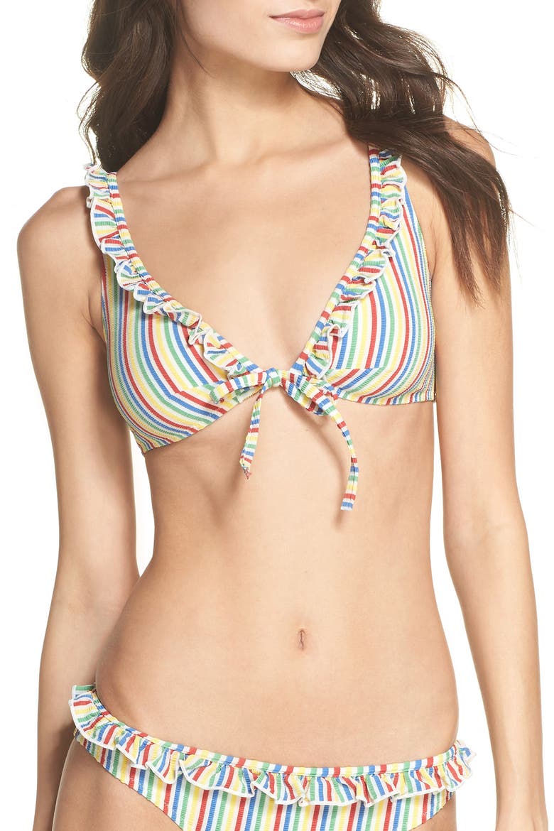 The Milly Bikini Top, Main, color, YELLOW/ RED MULTI