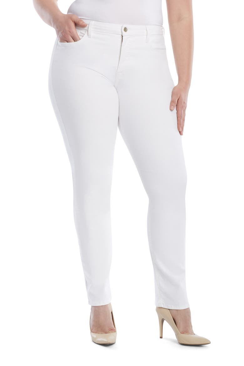 Slim Straight Leg Jeans, Alternate, color, WHITE