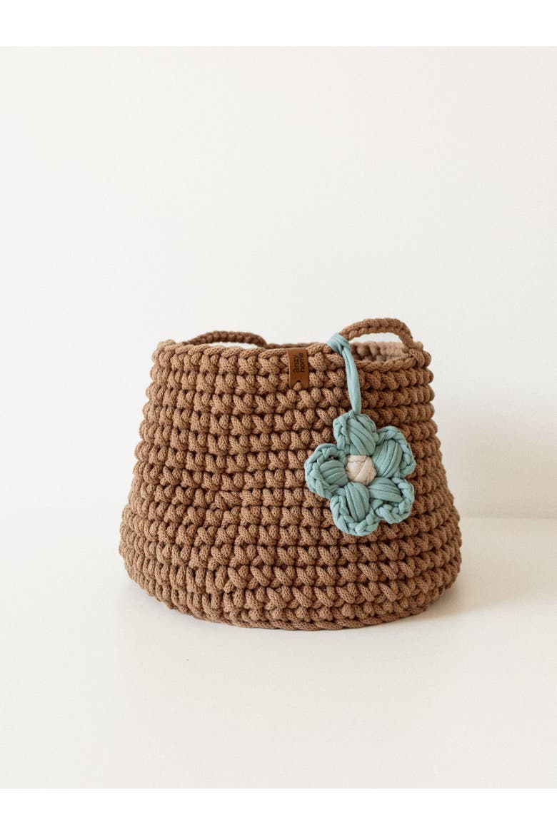 Toy Nursery Storage Basket Basic Recycled, Main, color, Caramel