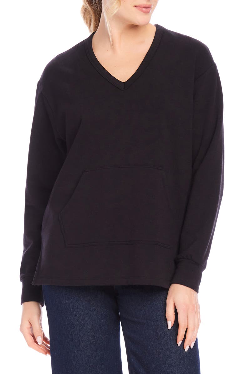 Karen Kane V-Neck Sweatshirt, Main, color, 