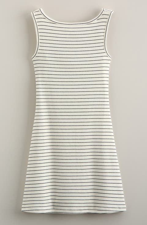 Kids' Open Back Cotton Rib Dress (Big Kid)