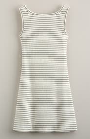 Nordstrom Kids' Open Back Cotton Blend Rib Dress