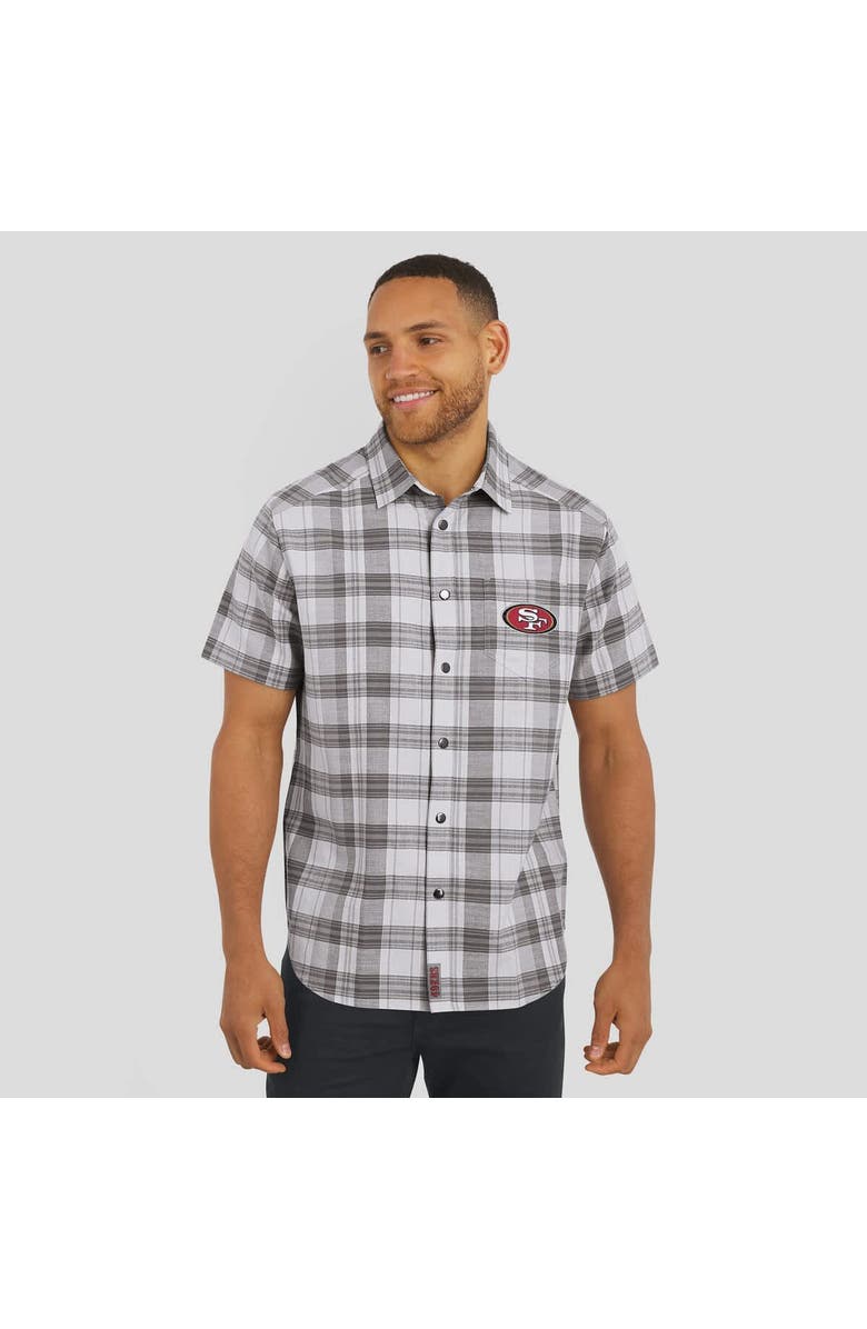Darius Rucker Collection by Fanatics Men's Darius Rucker Collection by Fanatics Gray San Francisco 49ers Team Plaid Short Sleeve Full-Snap Shirt, Alternate, color, Gray
