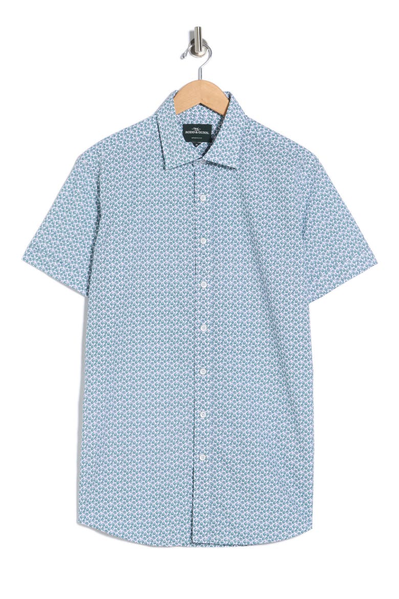 Bell Valley Sports Fit Short Sleeve Button-Up Shirt, Alternate, color, TWILIGHT