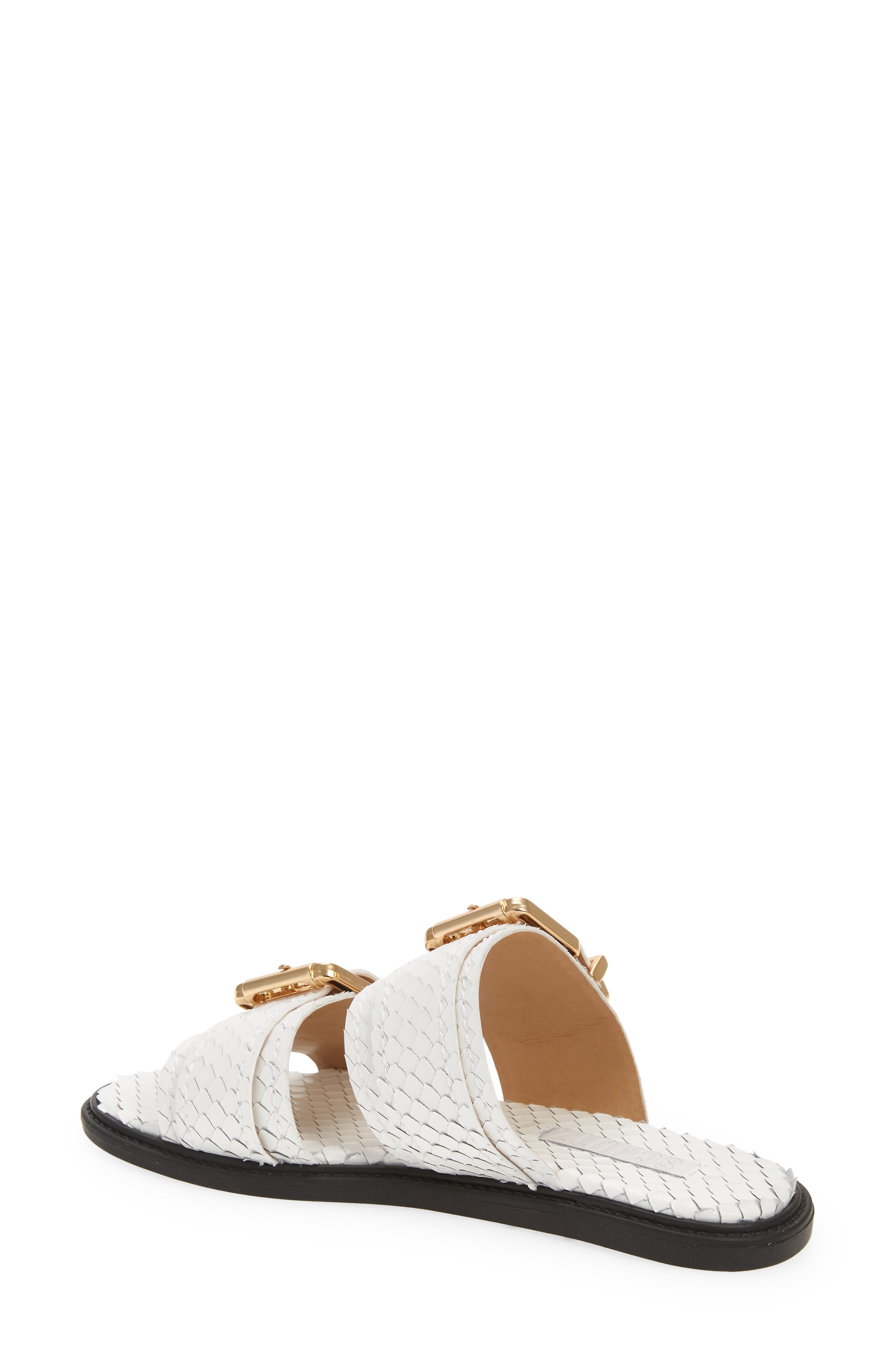 Shina Buckle Slide Sandal, Alternate, color, WHITE