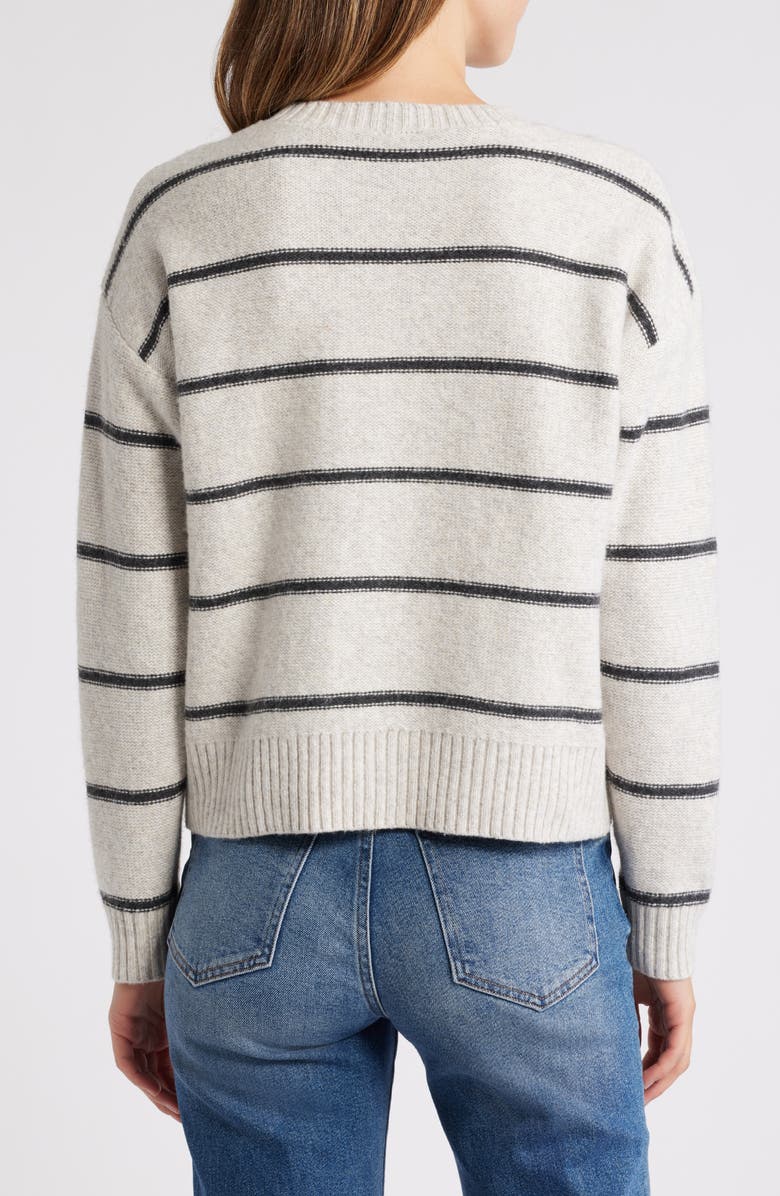 Bobeau Stripe Crewneck Sweater, Alternate, color,