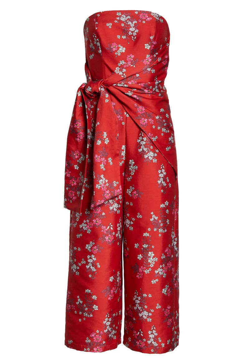 Heart & Soul Strapless Jumpsuit, Alternate, color, RED FLORAL