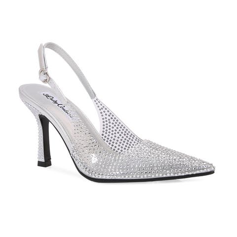 Clear Rhinestone Slingback Pump