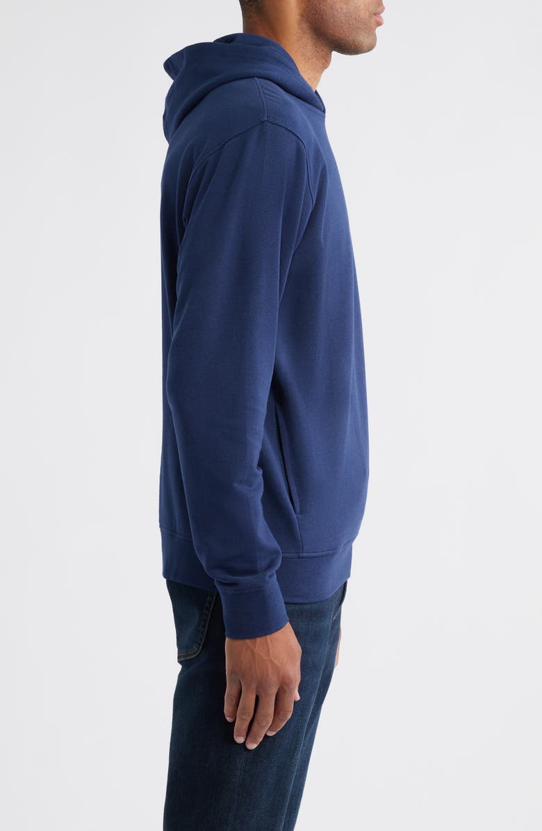 Peter Millar Oasis Cotton Blend Hoodie, Alternate, color, Navy