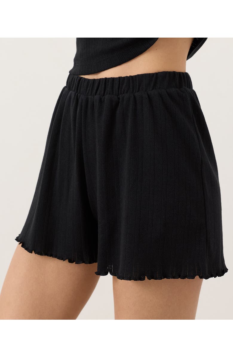 Pact Organic Cotton Pointelle Short, Alternate, color, Black