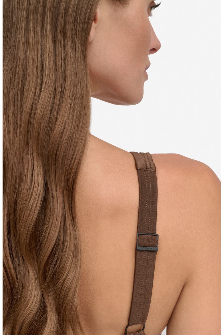 Twist Keyhole One-Piece Swimsuit, Alternate, color, MOCHA SHIM