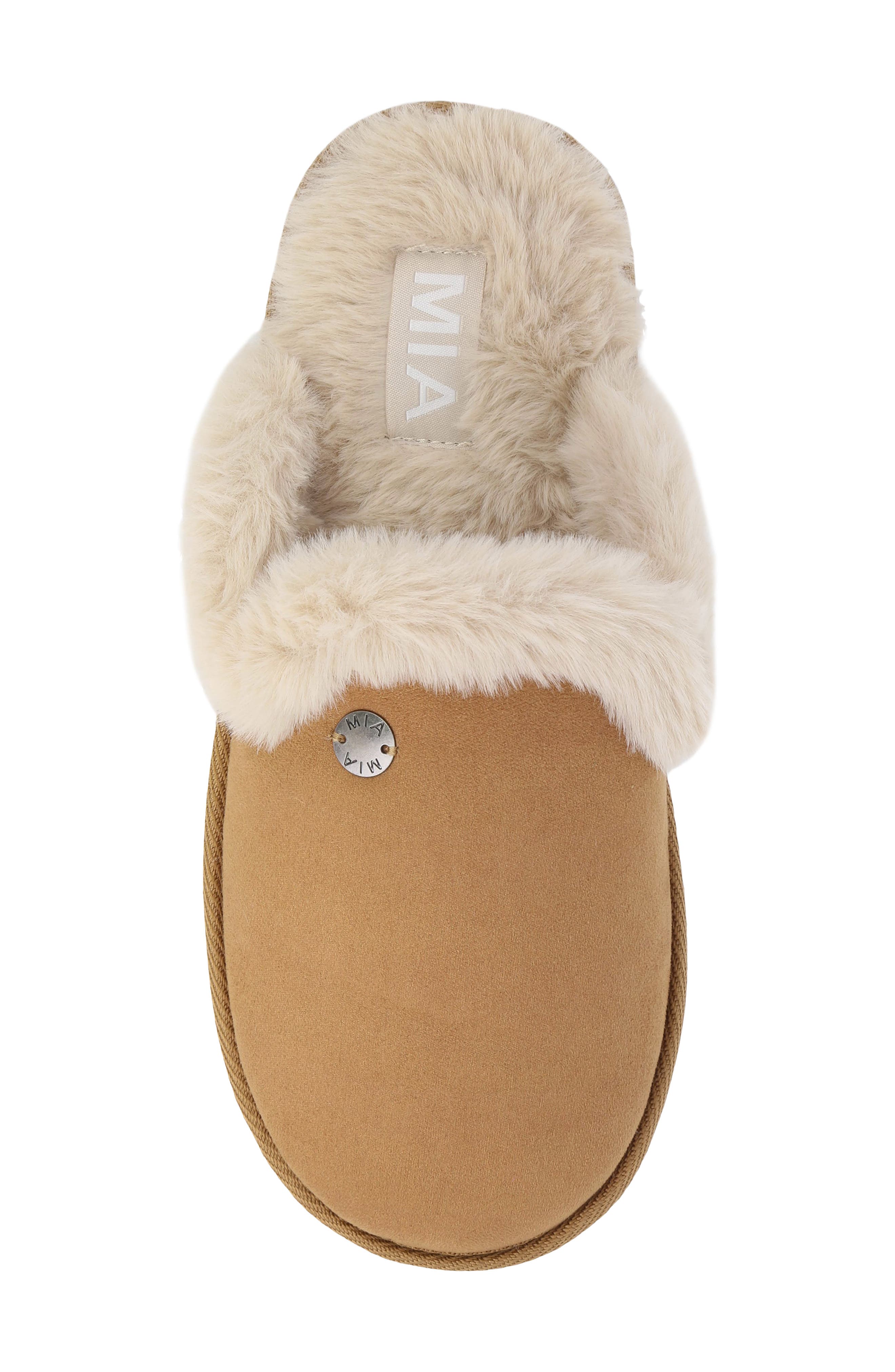 Fudge Faux-Fur Lined Mule, Alternate, color, TAN