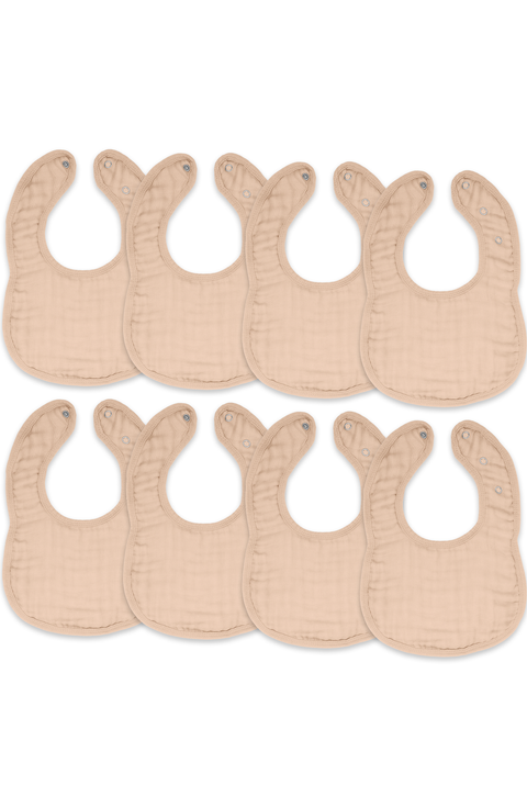 Muslin Bibs - Pack of 8