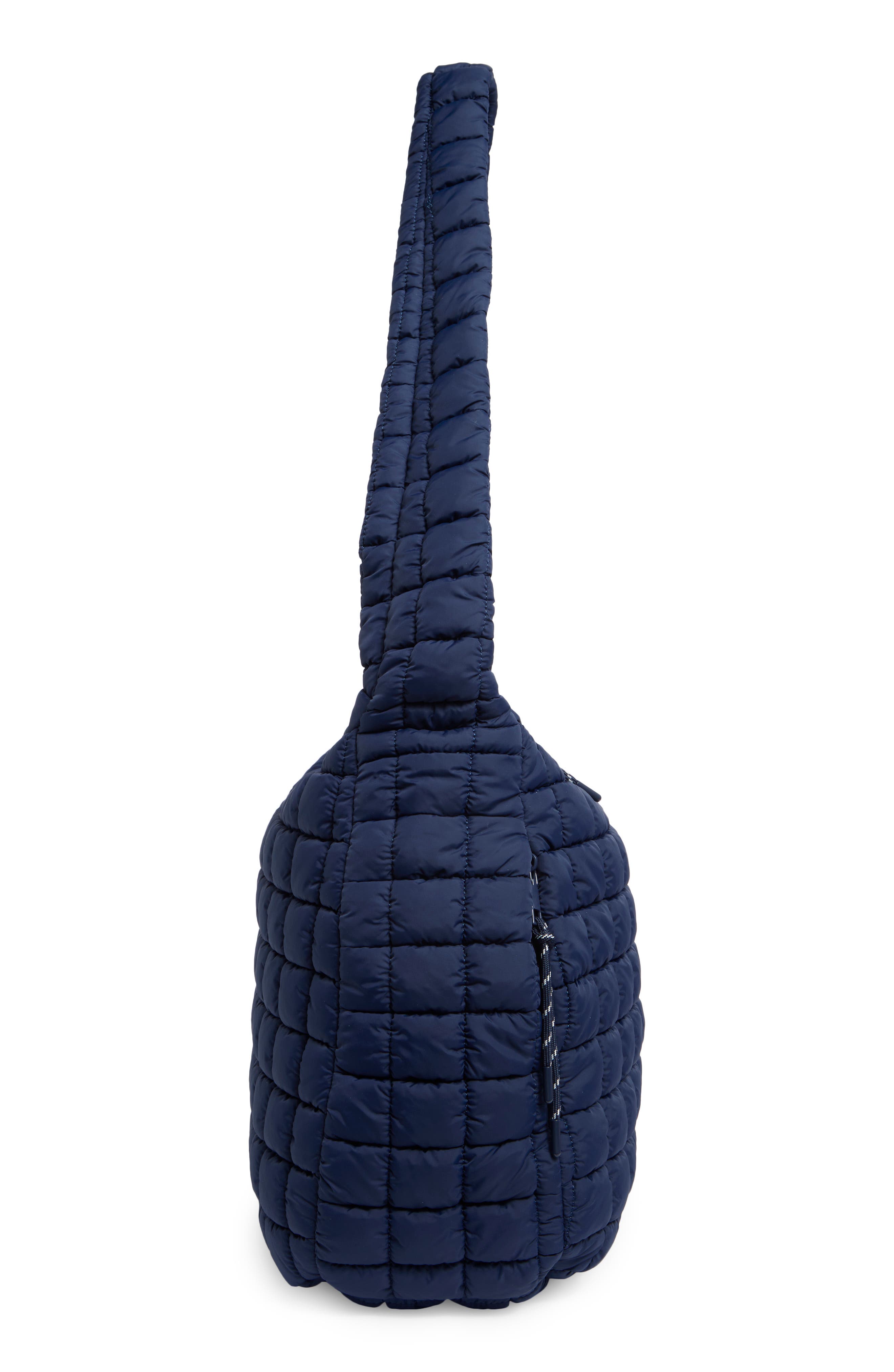 Square Quilt Nylon Hobo Bag, Alternate, color, NAVY