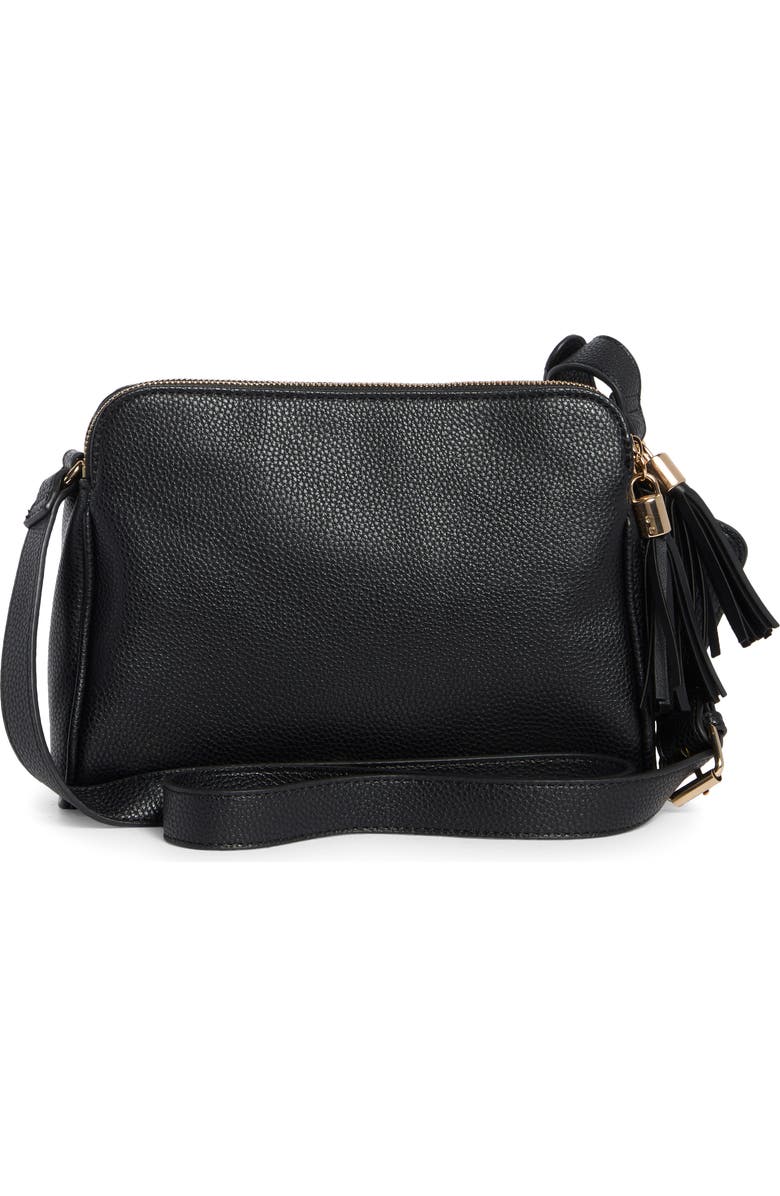 Nanette Lepore Siobhan Tassel Crossbody Bag, Alternate, color, Black