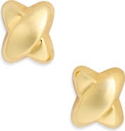 Argento Vivo Sterling Silver Puffy X Stud Earrings