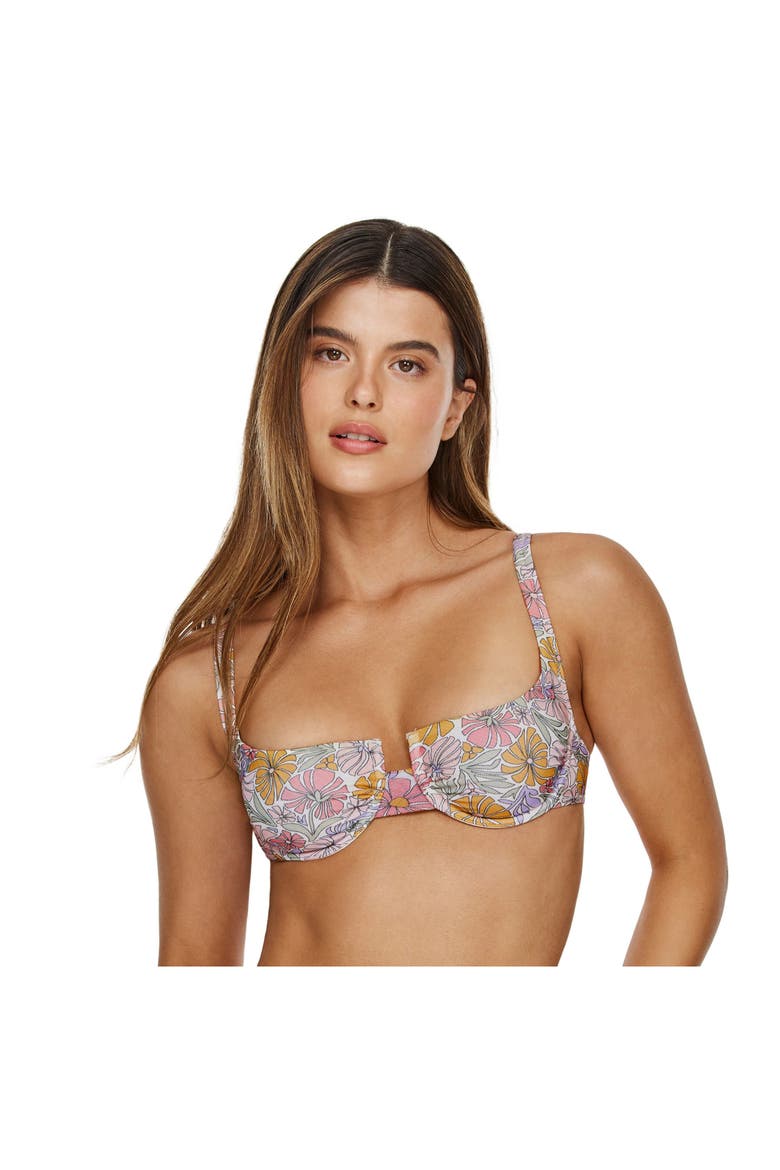 Soft Bloom Underwire Bikini Top, Alternate, color, Multi