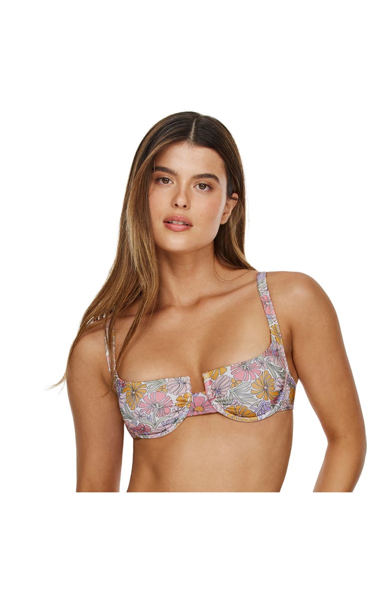 Flirtt Gottex Soft Bloom Underwire Bikini Top, Alternate, color, Multi