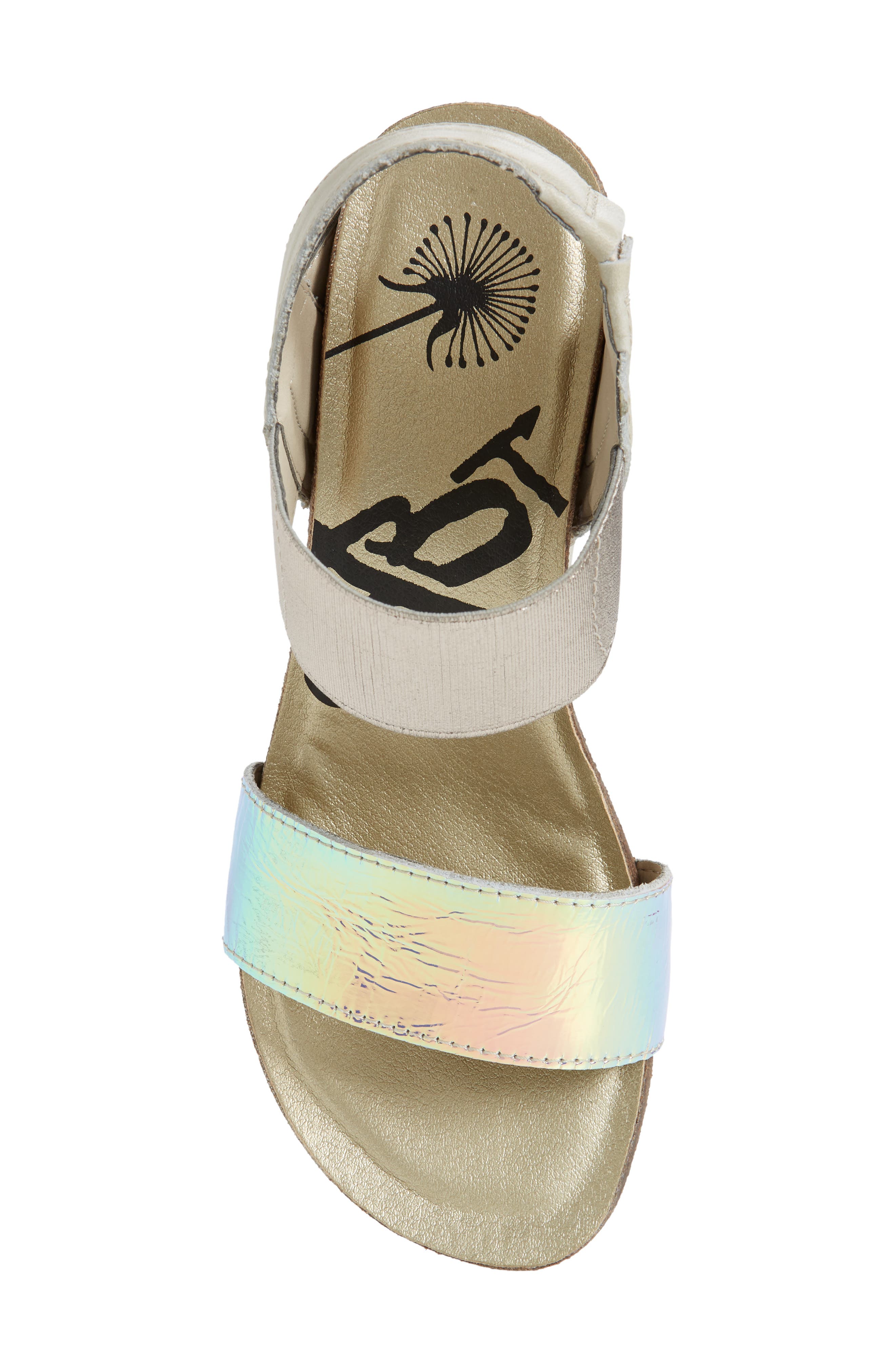 'Bushnell' Wedge Sandal, Alternate, color, IRIDESCENT LEATHER