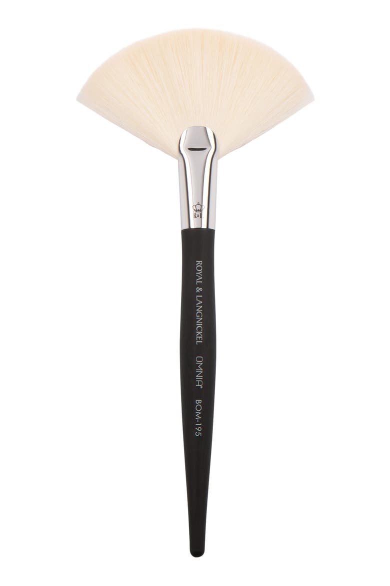 Pro Large Fan Makeup Brush, Main, color, Black