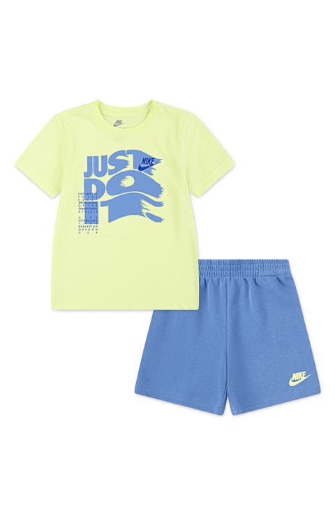 Kids' On the Move Graphic T-Shirt & French Terry Shorts Set (Toddler & Little Kid)