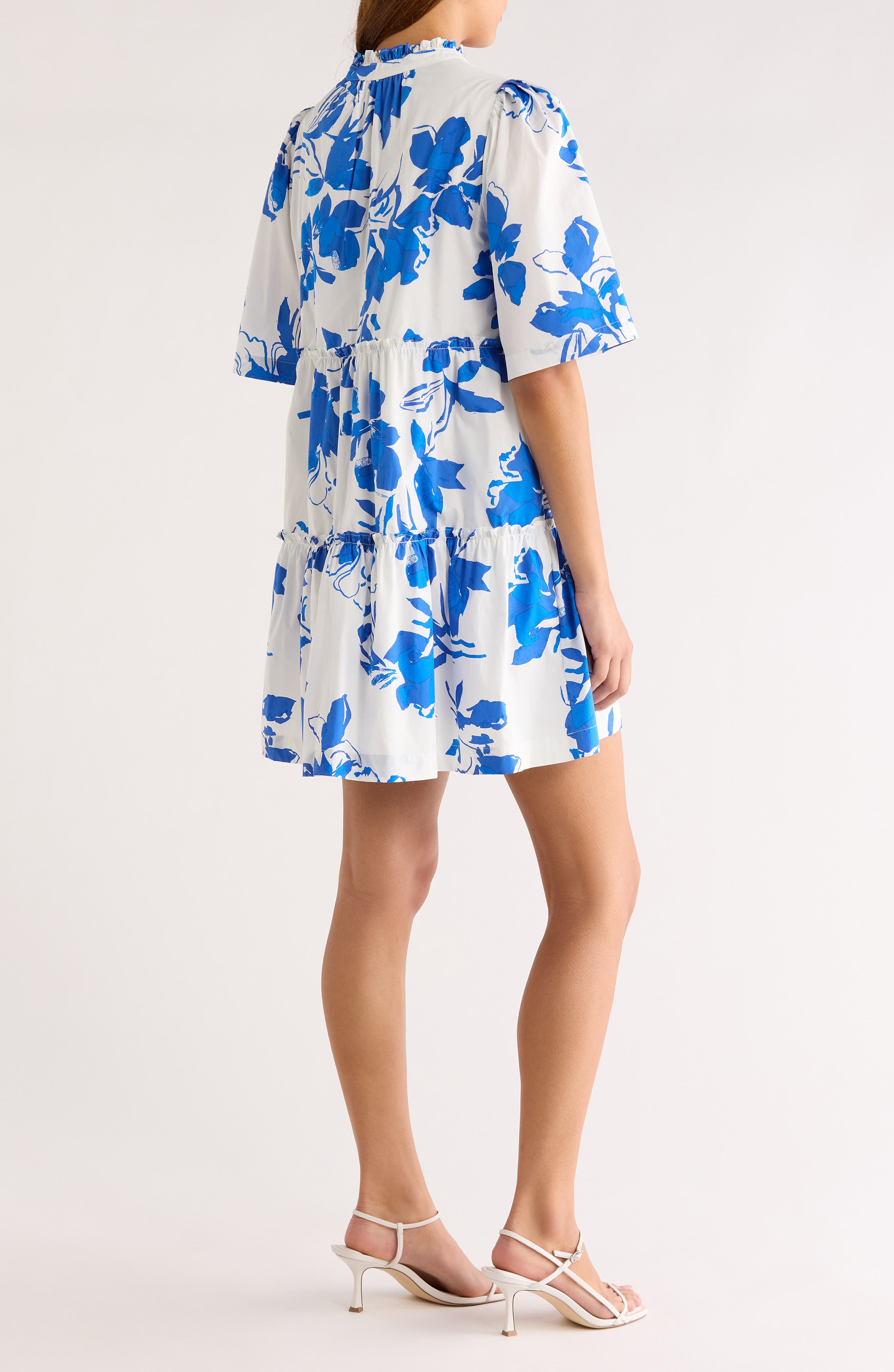 Aby Floral Dixie Tiered Cotton Dress - image 2