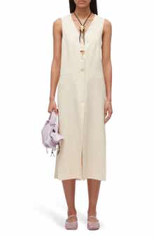 Tailored Vest Midi Dress