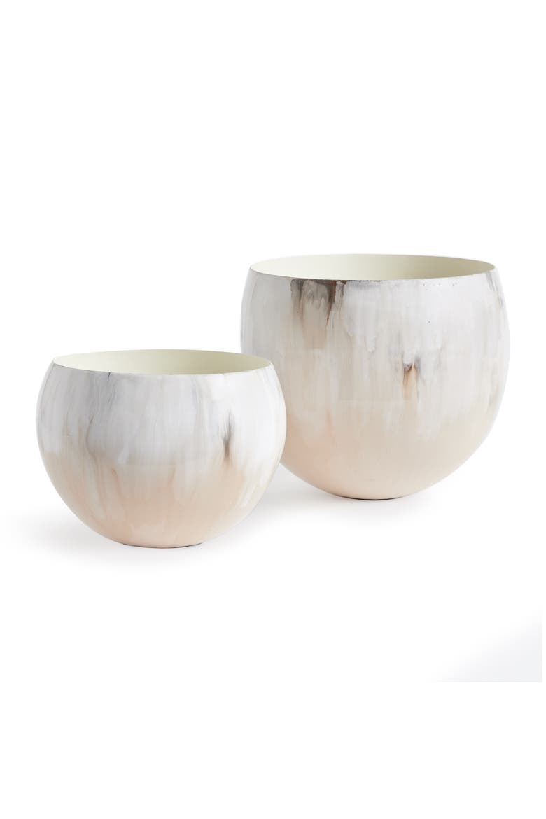 Kona Cachepots, Set of 2, Main, color, White