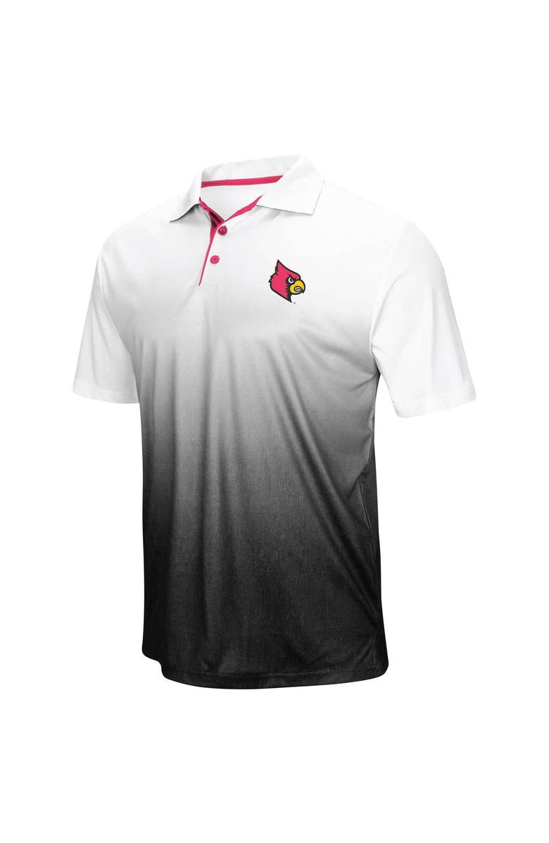 COLOSSEUM Men's Colosseum Heathered Gray Louisville Cardinals Magic Team Logo Polo, Main, color, 