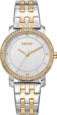 DKNY Evening Crystal Bezel Bracelet Watch, 32mm