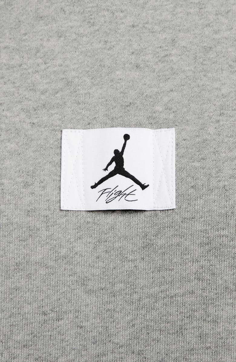 Jordan Flight Fleece Hoodie, Alternate, color, Grey Heather/ Black