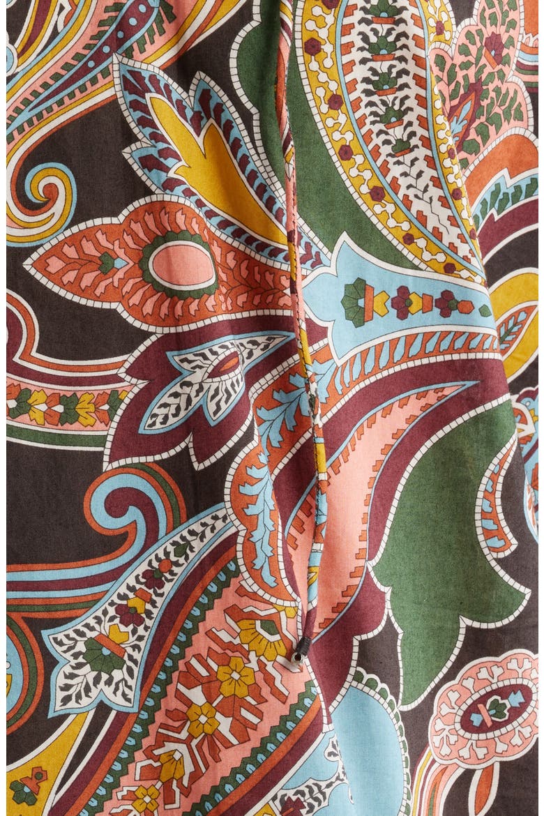 Libby Balloon Sleeve Cotton Top, Alternate, color, PAISLEY FANFARE LIBERTY PRINT