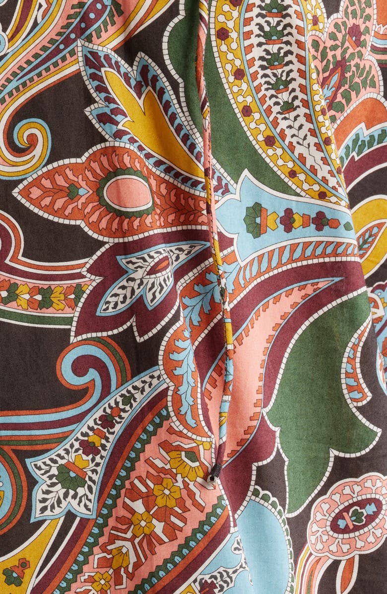 LOVE THE LABEL Libby Balloon Sleeve Cotton Top, Alternate, color, Paisley Fanfare Liberty Print