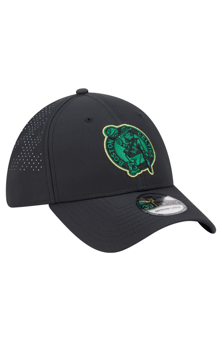 New Era Men's New Era Black Boston Celtics Night 39THIRTY Flex Hat, Alternate, color, Black