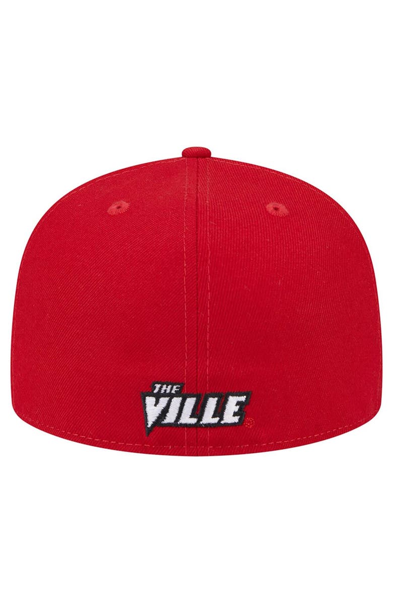 New Era Men's New Era Red Louisville Cardinals 59FIFTY Fitted Hat, Alternate, color, Red