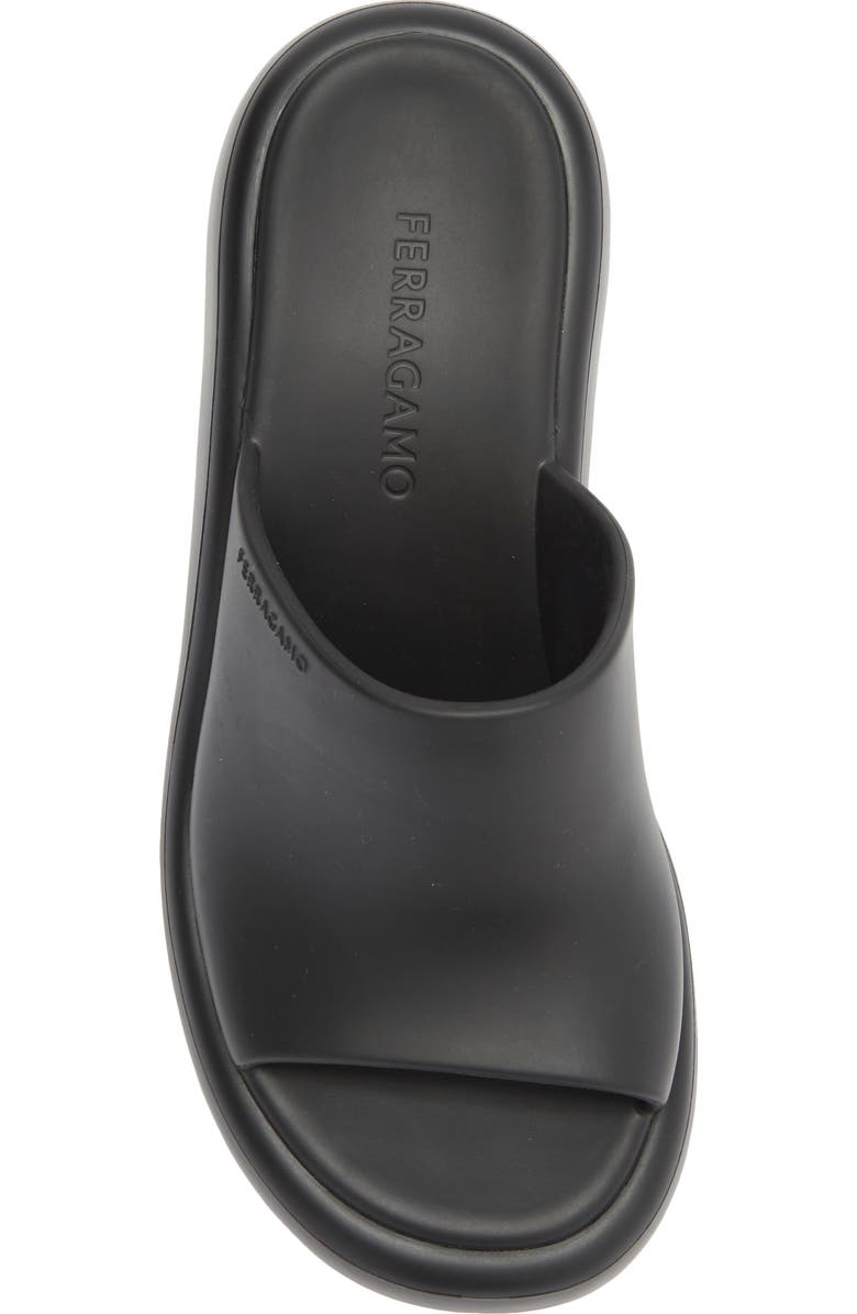 FERRAGAMO Deva Platform Slide Sandal, Alternate, color, Black