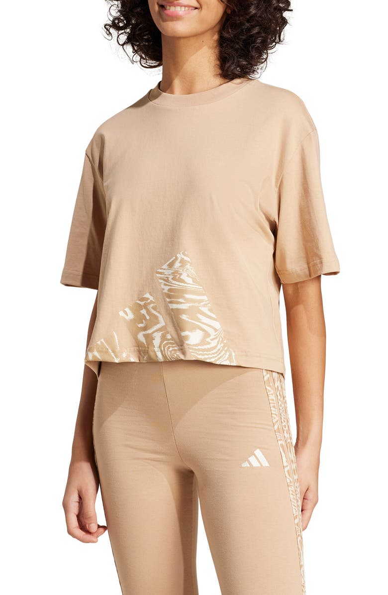 adidas 3-Bar Cotton Logo T-Shirt, Main, color,