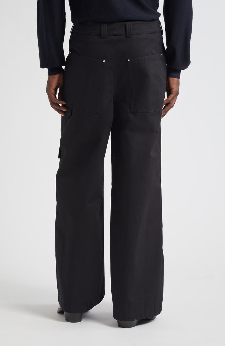 McQueen Workwear Cargo Trousers, Alternate, color, Black