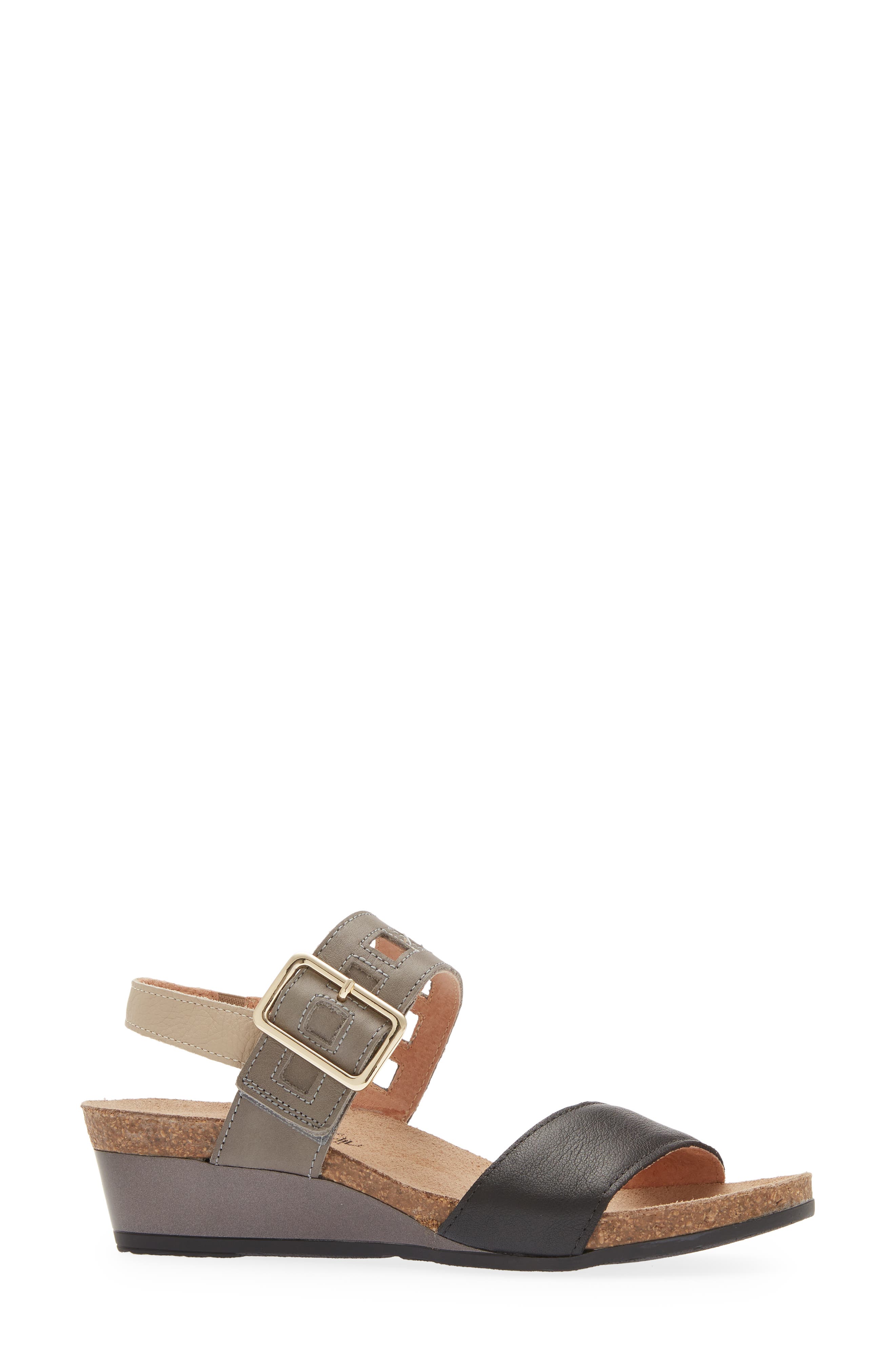 Dynasty Wedge Sandal, Alternate, color, SOFT BLACK/GRAY/ BEIGE